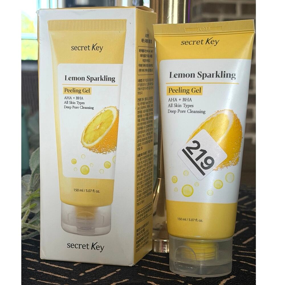 Secret Key Lemon Sparkling Peeling Gel Korean Exfoliator 2 Pack AHA BHA